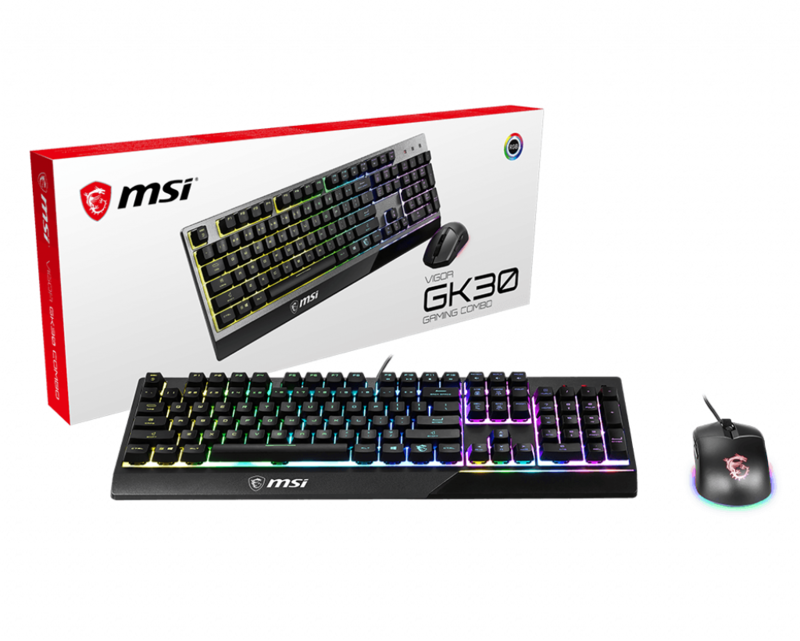 PACK CLAVIER/SOURIS MSI VIGOR GK30 COMBO
